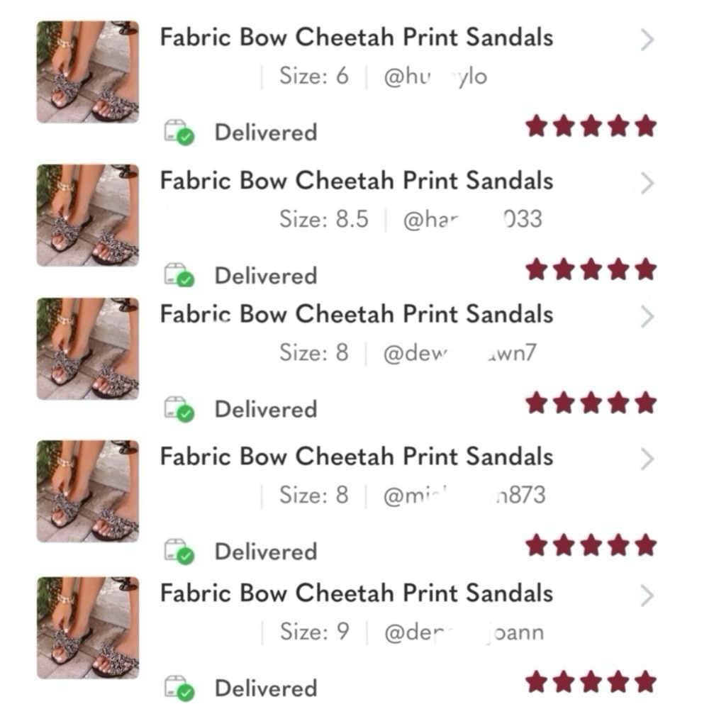 Fabric Bow Cheetah Print Sandals - Picture 8 of 9